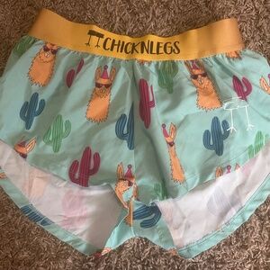 Chicknlegs Women's Desert Llama Running Shorts